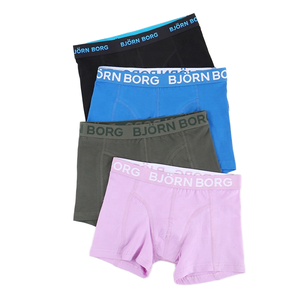 Seamless Cotton <b>Boxer</b> Briefs Men's <b>Custom</b> Private Label Logo Breathable Underwear Factory Price OEM ODM Bulk Manufacturer - Product Image 1