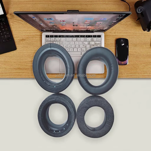 Almohadillas de repuesto de tela de cuero de proteína HS35 HS40 HS50 HS60 <span class=keywords><strong>HS70</strong></span> PRO para auriculares grandes - Product Image 1