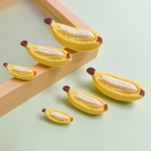 100 pièces de figurines miniatures de bananes artificielles, bananes jaunes réalistes, modèle alimentaire pour maison de poupée, pour la décoration de cuisine, de chambre et de fête - Product Image 2