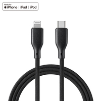 MFi IOS 20W Cable de cargador rápido Chaqueta de nailon de alta calidad Accesorios móviles al por mayor Cables de datos de carga USB para iPhone