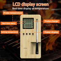 Termometer daging Digital, baca instan tahan air dengan pemeriksaan panjang untuk memasak Oven tanpa kabel