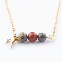 Collier en pierre naturelle des 12 signes du zodiaque, perles d'améthyste, chaîne en acier inoxydable, pendentif astrologique, bijoux de guérison pour femmes, vente en gros