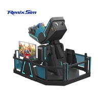 Máquina de juegos que funciona con monedas Renixsim VR 720 Simulador de vuelo de movimiento completo