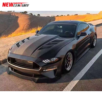 Capot ventilé en fibre de carbone de haute qualité de style MBJ avec boulons pour Mustang 2018-2023 (à fixer par vis)