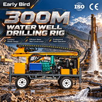 Machine de forage de puits compacte de type remorque pour puits d'eau ruraux jusqu'à 300 m