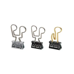 19mm width decorative binder clips personalized UV printing binder clips with custom wire handle office binder clip