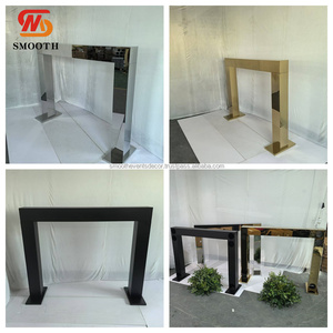 SMOOTH Factory Direct Gold Flower Stand Cebterpiece Round Tall Metal Cake Stand para bodas Centerpiece - Product Image 3