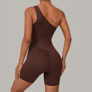 Unter Lulu Custom Herbst Sand Sommer One-Shoulder Sport Beauty Back Yoga Jumps uit Nude Feel Hip-Lifting Tight Fitness Jumps uit - Product Image 4