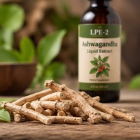 Extrait liquide naturel d'Ashwagandha 5% 10% Withanolides, Withania Somnifera liquide pur LPE-2 pour le soulagement du stress et l'énergie
