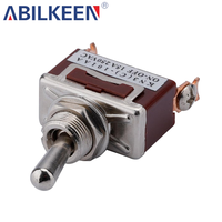 Interrupteur à bascule marron de haute qualité 12 mm AC 15A 250V ON-OFF 2 broches avec borne PC et contact argenté