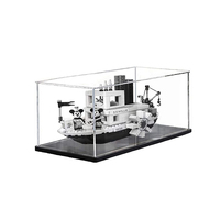 Vitrine acrylique transparente personnalisée avec base Boîte d'assemblage de comptoir Boîte d'affichage de protection anti-poussière