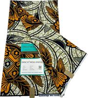 Tissu Pagne Africain en Lin pour la Maison, Tissu Wax Hollandais 100% Coton, Tissu Ankara Authentique 6 Yards pour Textile Africain, Idéal pour Tenues Décontractées