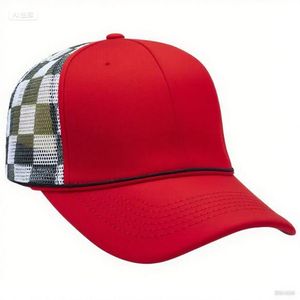 Tùy chỉnh rô lưới trucker cap-thời trang Nhân Quả kẻ sọc bọt dây mũ bóng chày cho nam giới và phụ nữ - Product Image 4