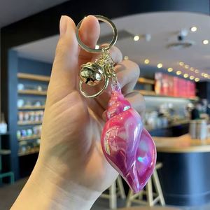 Electroplated Acrylic Conch <b>Keychain</b> Colorful Seashell Pendant Cute Bag Car Hanging Decoration - Product Image 6