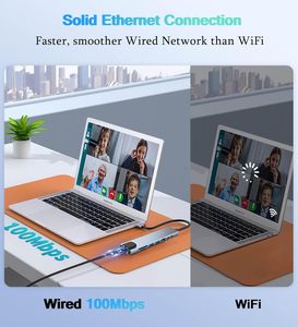 <span class=keywords><strong>USB</strong></span> <span class=keywords><strong>C</strong></span> 허브 HD 이더넷 어댑터 8-in-1 노트북 도킹 스테이션 (4K HDTV, 100Mbps RJ45 LAN, SD/TF 카드 리더, 5Gbps <span class=keywords><strong>USB</strong></span> 3.0 지원) - Product Image 6
