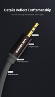 Adaptateur Jack 1/8, câble Aux plaqué or, câble Jack 3,5 mm, son stéréo haute fidélité, câble audio 3,5 à 3,5 TRS pour casque, haut-parleur de voiture