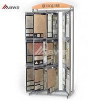 Freestanding China Manufacturing Metal Hanging Floor Moveable 4-Tier Carpet Shelf Door Mat Display Rack