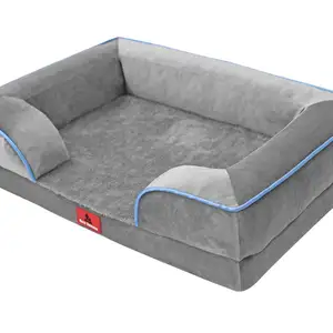 2024 हॉट-सेलिंग लैवेंडर मेमोरी फोम डॉग बेड सोफा
