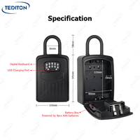 Tediton Sécurité Électronique Sleutelkast Code PIN Stockage de clés Tuya Smart Key Box Boîte de verrouillage sans clé