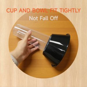 Takeaway dùng một lần 2 trong 1 Snack và uống trong một cốc lẩu bong bóng <span class=keywords><strong>cup</strong></span> với bát trên đầu đen nhựa <span class=keywords><strong>cup</strong></span> chủ - Product Image 5