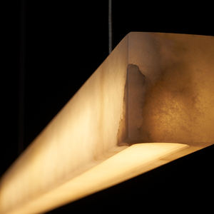 Lampade a Sospensione Lineari Minimaliste in Marmo per Cucina, Bar e Ristorante, Lampadario in Alabastro per Tavolo da Pranzo - Product Image 5