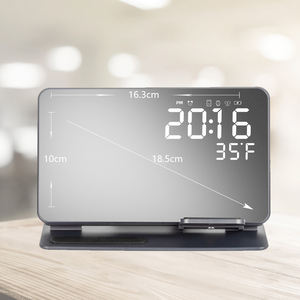 2024 led dijital <span class=keywords><strong>alarm</strong></span> saat 2 in 1 15W hızlı kablosuz şarj saat dijital kablosuz şarj istasyonu ile cep telefon tutucu - Product Image 6