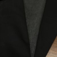 Tissu denim Lizhi BLACK en sergé tissé teint en fil, respirant, résistant à l'abrasion, extensible, coton/polyester, pour garçons et filles, usage domestique