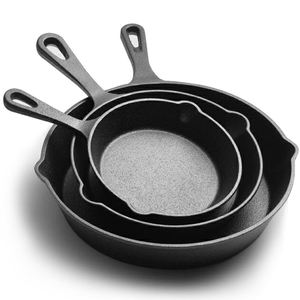 Hiện đại gang không dính chảo cho nhà bếp 14/16/20cm chiên nồi cảm ứng nấu ăn kim loại đồ nấu nướng cho bữa ăn sáng trứng cắm trại - Product Image 6