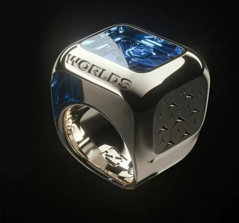2022 अनुकूलित योग्य EDG अंगूठी S11 वैश्विक चैंपियंस परिधीय अंगूठी मिश्र धातु रजत मढ़वाया फैशन गहने पुरुषों पिता दिवस के लिए उपहार