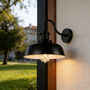 Lampes solaires d'extérieur Alecter Solar APH-L138, lampes de grange solaires, IP65, étanches, vintage, en métal, LED 4100K, blanc neutre, appliques murales pour garage - Product Image 5