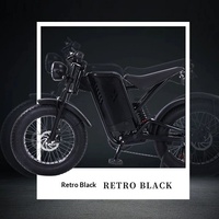 Vélo à pneus larges vintage pour l'exportation transfrontalière, avec batterie au lithium 48V, moteur moyeu arrière, double amortissement, vélo de neige 7 vitesses