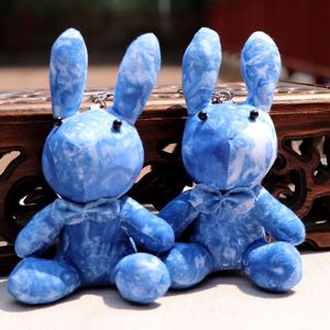 Soft Plush Tie Dye Rabbit Keychain Handmade Knotted Bunny Key <b>Ring</b> Colorful Bag Car Key Pendant for <b>Kids</b> Gift - Product Image 4