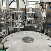 Machine automatique de remplissage et de bouchage de bouteilles pour sauces, pâtes, miel, mayonnaise, liquides visqueux, ligne d'embouteillage
