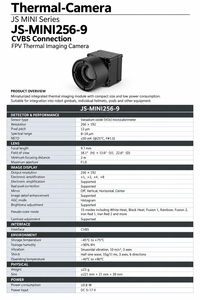 Module d'imagerie thermique VOx non refroidi JS-MINI256-9, 256×192, pas de pixel de 12μm, sortie analogique CVBS, objectif de 9,7 mm, cœur de caméra thermique - Product Image 3