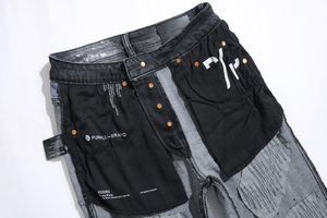 Jeans de Motociclista Bordados para Hombre Amirys, Corte Ajustado, Mezclilla de Algodón Desgastada, Modernos y a la Moda, Unisex - Product Image 5