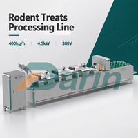Ligne de production industrielle de friandises pour rongeurs 400 kg/h, machine d'extrusion de granulés d'aliments pour lapins en acier inoxydable, commande par moteur et PLC