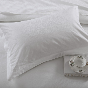 Bông khách sạn Duvet cover bedsheet bedding Set Chất lượng cao thoải mái và mềm mại đồng bằng tấm OEM Dịch vụ dệt 60 rắn Lớp Một - Product Image 6