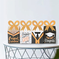 Lot de 12 boîtes cadeaux en carton pour bonbons, avec paillettes et pelliculage mat, pliables, pour fêtes et événements.