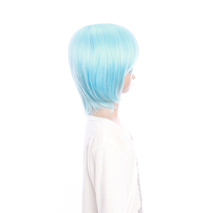Peluca de personaje japonés Neon Genesis, serie de anime, <span class=keywords><strong>cosplay</strong></span>, Ayanami Rei - Product Image 3