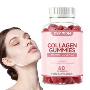 Gomitas de Colágeno Hidrolizado con Vitamina C, Biotina y Ácido Hialurónico, Suplemento de Belleza para Cabello, Piel y <span class=keywords><strong>Uñas</strong></span>, Fórmula sin Azúcar con Pectina - Product Image 1