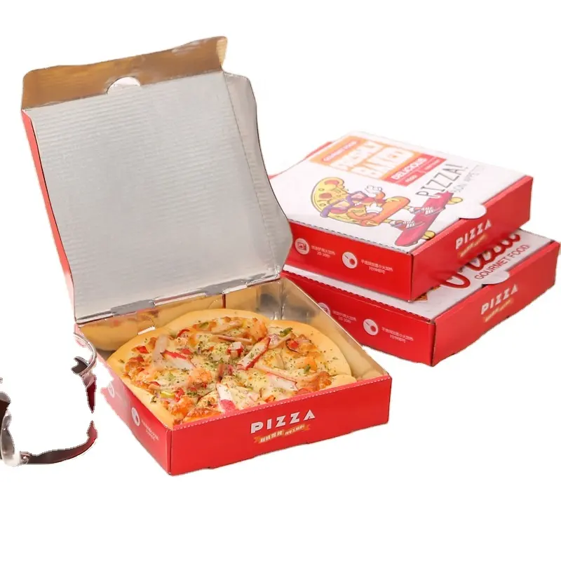 알리바바 중국 온라인 패스트 푸드 resturant 저렴한 화이트 블랙 핑크 레드 2 mm 두꺼운 판지 종이 미니 피자 상자 테이크 아웃