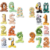 Großhandel Stehende Ballons mit Cartoon-Tiermotiven aus Aluminiumfolie für Kinderfeste, Partydekoration und Schulbedarf