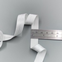 Bande élastique en Spandex/Nylon de 14 mm de large, marque White HH4K, modèle 50102S-14, couleur unie, avec logo personnalisé, pour bordure de vêtement.