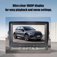 Monitor LCD de 7 Pulgadas para Autobús, Sistema de Detección de Punto Ciego para Vehículo, Cámara de Reversa de 360 Grados y Cámara para Bebés, Video de Seguridad AHD 1080P