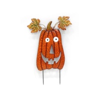 Piquets de jardin Citrouilles d'Halloween en métal pour le jardin