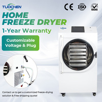 Automatische fruit- en groente vacuümcompressor vriesdroogmachine voor thuisgebruik met PLC-besturing, elektrische pomp, motor en hoge efficiëntie voor voedsel.