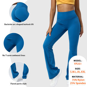 Pantalons de survêtement pour femmes, sensation douce et nude, taille haute, effet push-up, vêtements de danse et de fitness, nylon, couleur unie, leggings de yoga pour femmes - Product Image 2
