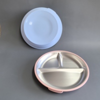 Vaisselle pour bébé de qualité supérieure sans BPA, de qualité alimentaire, boîte cadeau, assiette à ventouse pour enfant, bol avec cuillère, ensemble de 3 pièces