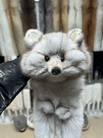 Écharpe en fourrure de raton laveur/renard blanche personnalisée en gros avec queue, véritable fourrure naturelle, directement de l'usine, accessoire de luxe en fourrure pour l'hiver