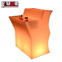 Table de bar extérieure étanche pour bouteilles de vin, comptoir de bar portable, couleurs changeantes, pour événements, fêtes, clubs, mobilier LED